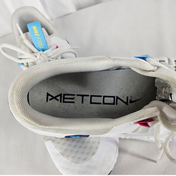 NIKE FREE METCON 5 WHITE AQUARIUS BLUE WORKOUT SHOES - WOMEN'S SIZE 11.5 - Picture 5 of 10